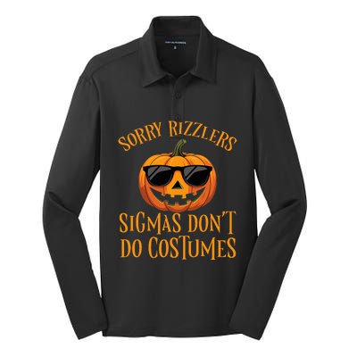 Sigmas Don’T Do Costumes Funny Halloween Silk Touch Performance Long Sleeve Polo