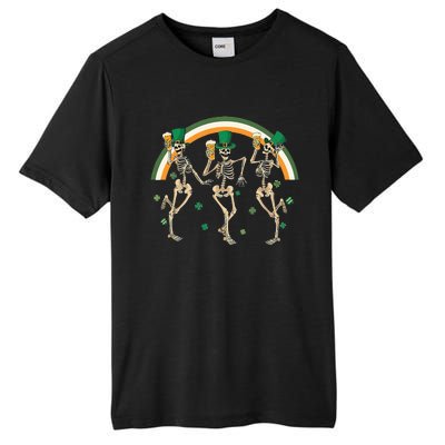 Skeleton Dancing Drink St PatrickS Day Tall Fusion ChromaSoft Performance T-Shirt