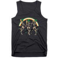 Skeleton Dancing Drink St PatrickS Day Tank Top