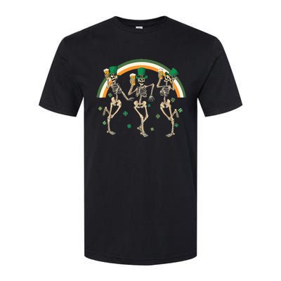 Skeleton Dancing Drink St PatrickS Day Softstyle CVC T-Shirt