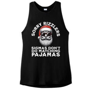 Sigmas DonT Do Matching Pajamas Christmas Santa Sigma Ladies PosiCharge Tri-Blend Wicking Tank