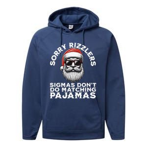 Sigmas DonT Do Matching Pajamas Christmas Santa Sigma Performance Fleece Hoodie