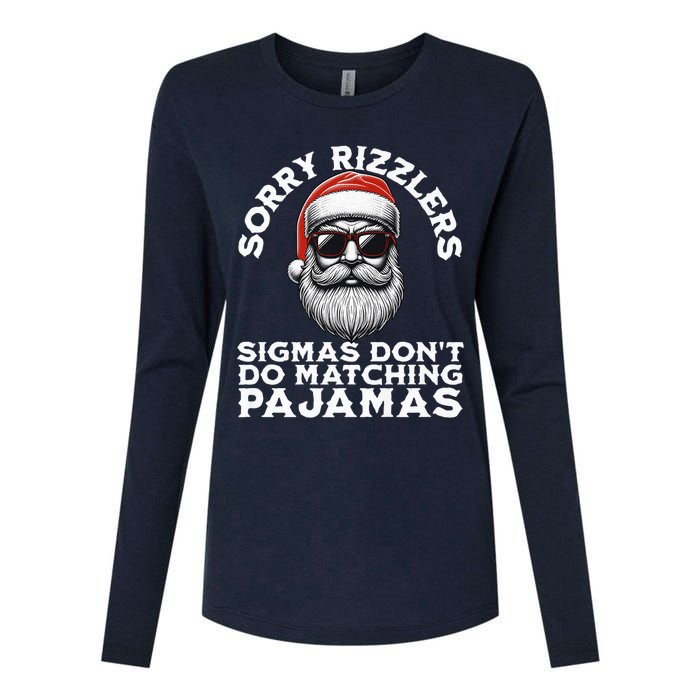 Sigmas DonT Do Matching Pajamas Christmas Santa Sigma Womens Cotton Relaxed Long Sleeve T-Shirt