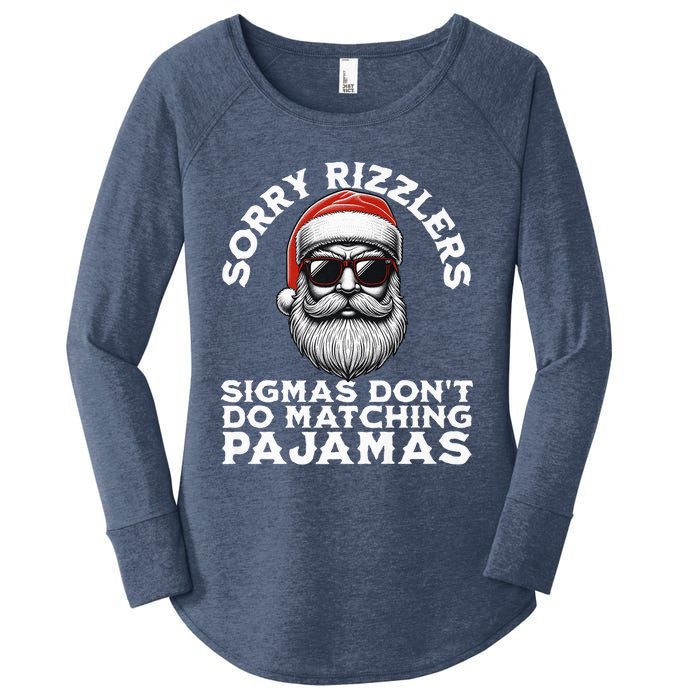 Sigmas DonT Do Matching Pajamas Christmas Santa Sigma Women's Perfect Tri Tunic Long Sleeve Shirt