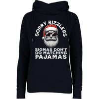 Sigmas DonT Do Matching Pajamas Christmas Santa Sigma Womens Funnel Neck Pullover Hood