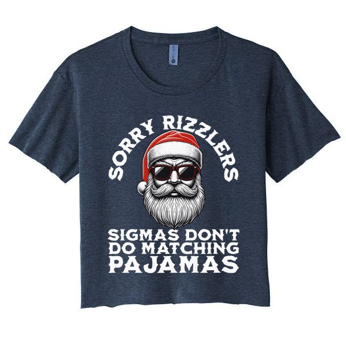 Sigmas DonT Do Matching Pajamas Christmas Santa Sigma Women's Crop Top Tee