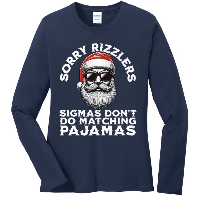 Sigmas DonT Do Matching Pajamas Christmas Santa Sigma Ladies Long Sleeve Shirt