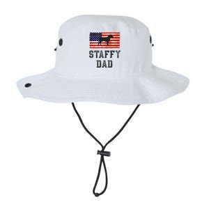 Staffy Dad Distressed American Flag Dog Lovers Gift Legacy Cool Fit Booney Bucket Hat