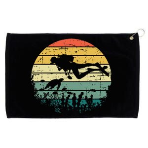 Scuba Diving Dive Diver Grommeted Golf Towel