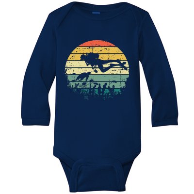 Scuba Diving Dive Diver Baby Long Sleeve Bodysuit