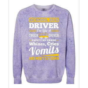 School District Drivers Yellow Shuttle Bus Drivers Gifts Colorblast Crewneck Sweatshirt