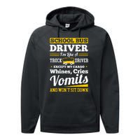 School District Drivers Yellow Shuttle Bus Drivers Gifts Performance Fleece Hoodie