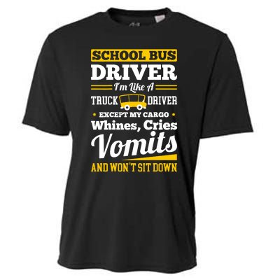 School District Drivers Yellow Shuttle Bus Drivers Gifts Cooling Performance Crew T-Shirt