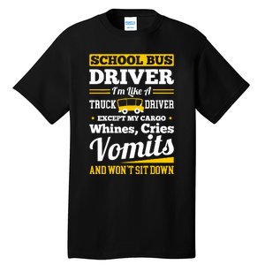 School District Drivers Yellow Shuttle Bus Drivers Gifts Tall T-Shirt