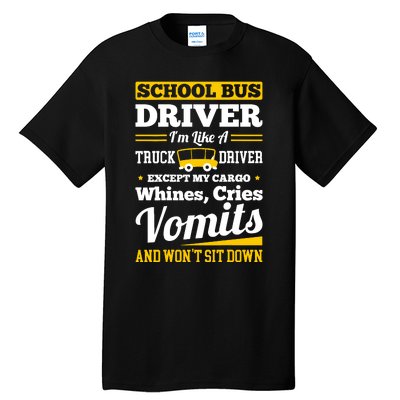 School District Drivers Yellow Shuttle Bus Drivers Gifts Tall T-Shirt