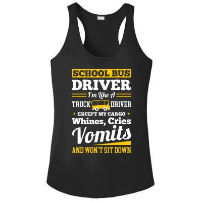 School District Drivers Yellow Shuttle Bus Drivers Gifts Ladies PosiCharge Competitor Racerback Tank