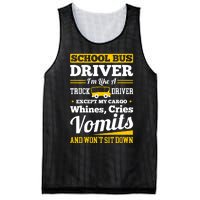 School District Drivers Yellow Shuttle Bus Drivers Gifts Mesh Reversible Basketball Jersey Tank