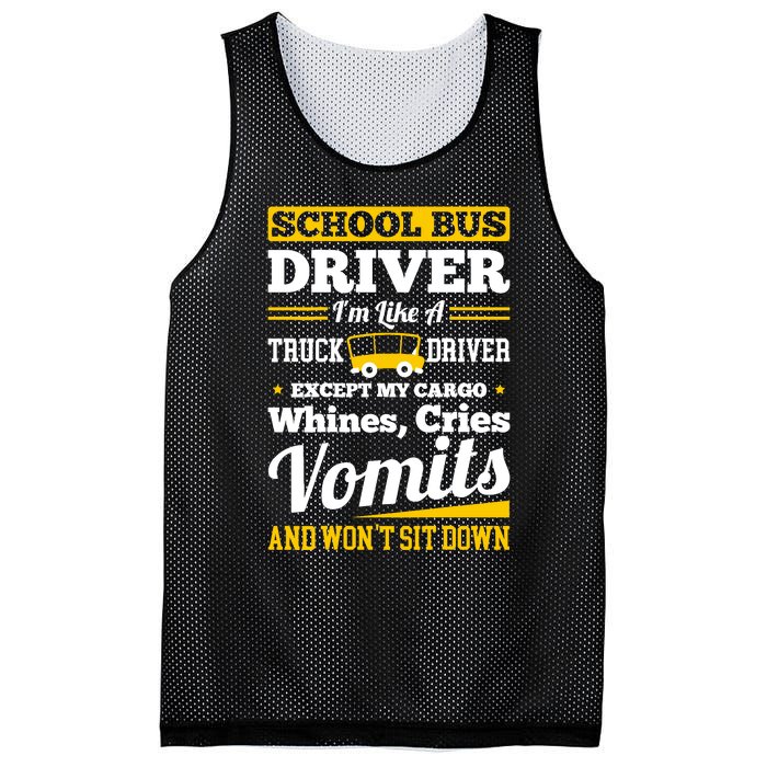 School District Drivers Yellow Shuttle Bus Drivers Gifts Mesh Reversible Basketball Jersey Tank