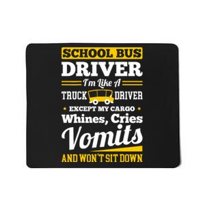 School District Drivers Yellow Shuttle Bus Drivers Gifts Mousepad