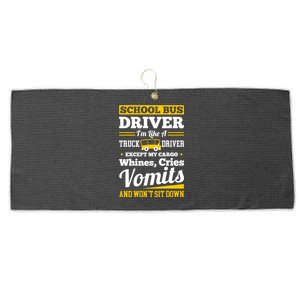 School District Drivers Yellow Shuttle Bus Drivers Gifts Large Microfiber Waffle Golf Towel