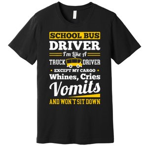 School District Drivers Yellow Shuttle Bus Drivers Gifts Premium T-Shirt