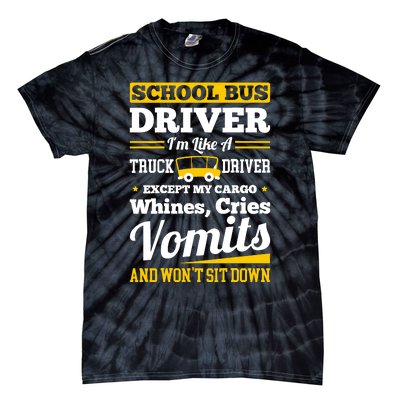 School District Drivers Yellow Shuttle Bus Drivers Gifts Tie-Dye T-Shirt