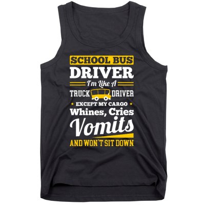 School District Drivers Yellow Shuttle Bus Drivers Gifts Tank Top