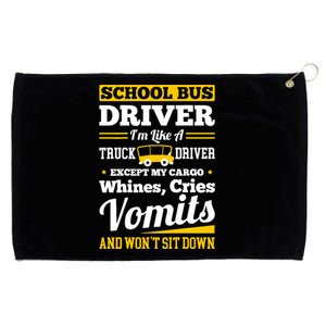 School District Drivers Yellow Shuttle Bus Drivers Gifts Grommeted Golf Towel