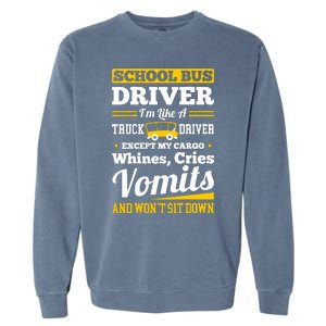 School District Drivers Yellow Shuttle Bus Drivers Gifts Garment-Dyed Sweatshirt