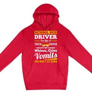 School District Drivers Yellow Shuttle Bus Drivers Gifts Premium Pullover Hoodie