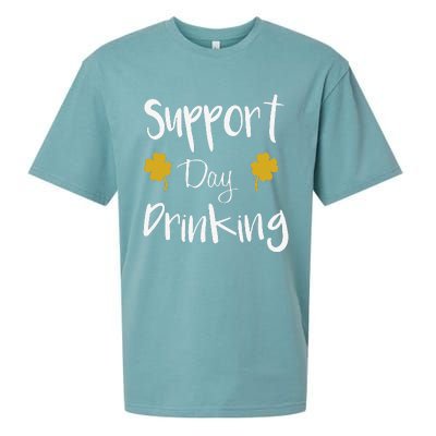 Support Day Drinking Funny Saint Patricks Day Sueded Cloud Jersey T-Shirt