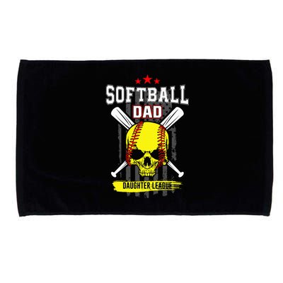 Softball Dad Daughter League Microfiber Hand Towel