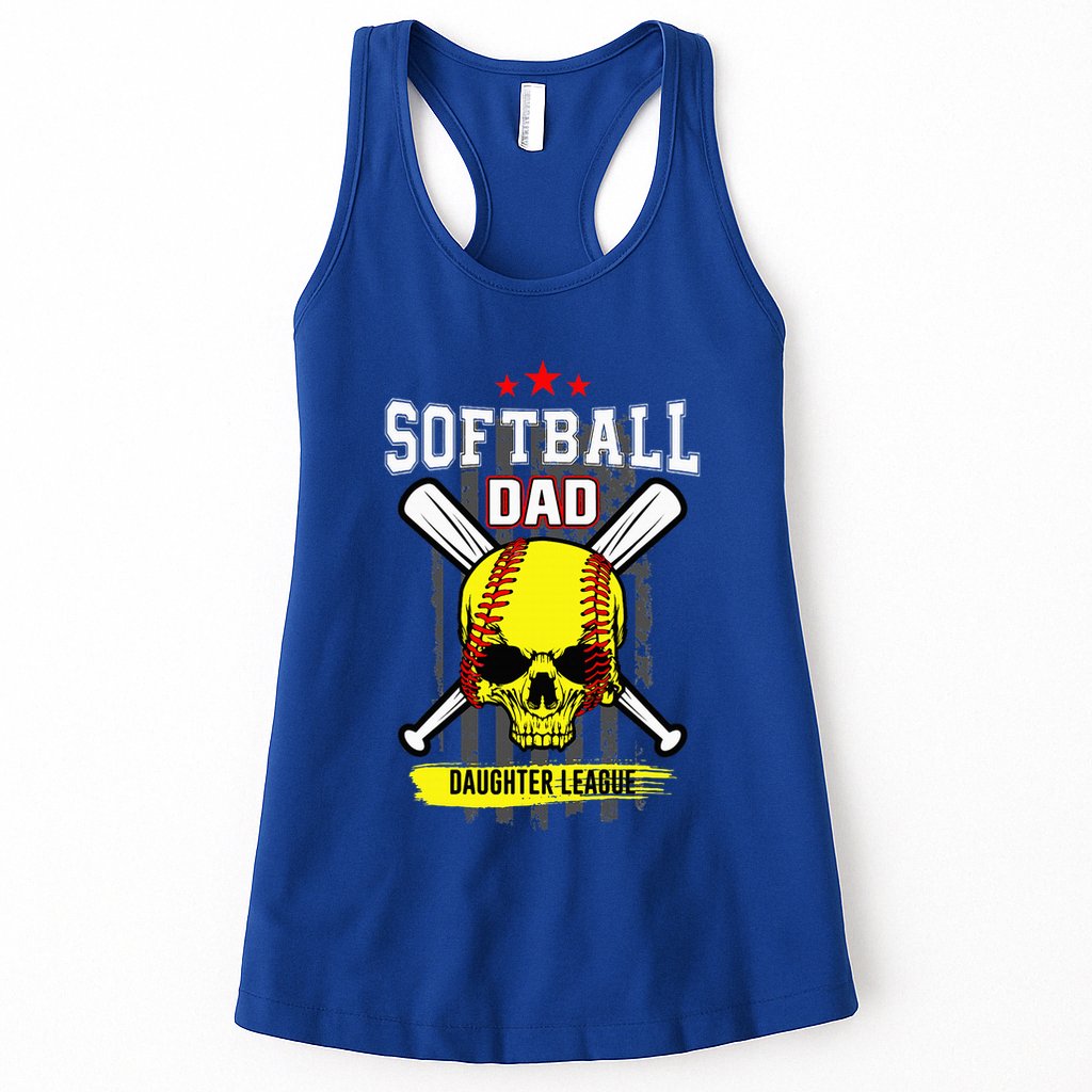 Softball Dad Daughter League Womens Tank Top