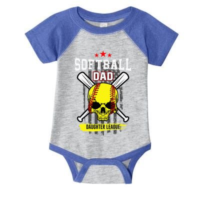 Softball Dad Daughter League Infant Baby Jersey Bodysuit