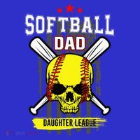 Softball Dad Daughter League Women's V-Neck T-Shirt