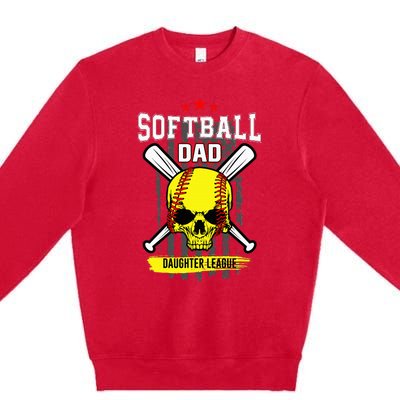 Softball Dad Daughter League Premium Crewneck Sweatshirt