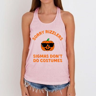 Sigmas DonT Do Costumes Funny Gen Alpha Halloween Women's Knotted Racerback Tank