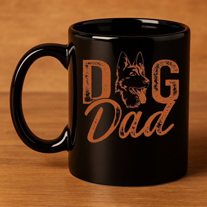 Shepherd Dog Dad German Shepherd 11oz C Handle Ceramic Mug