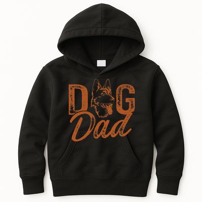 Shepherd Dog Dad German Shepherd Kids Hoodie