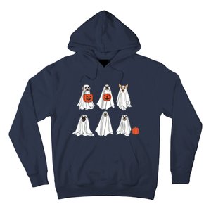 Spooky Dog Dressed As Ghost Funny Ghost Dog Halloween Hoodie