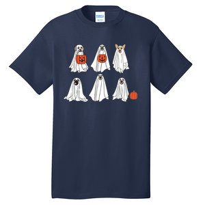 Spooky Dog Dressed As Ghost Funny Ghost Dog Halloween Tall T-Shirt