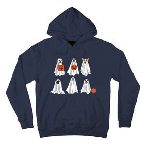 Spooky Dog Dressed As Ghost Funny Ghost Dog Halloween Tall Hoodie