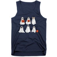 Spooky Dog Dressed As Ghost Funny Ghost Dog Halloween Tank Top