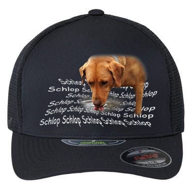 Schlop Dog Drinking Water Meme Flexfit Unipanel Trucker Cap