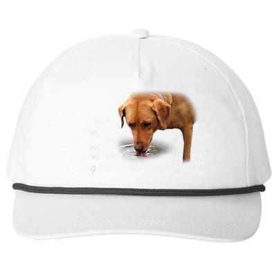 Schlop Dog Drinking Water Meme Snapback Five-Panel Rope Hat