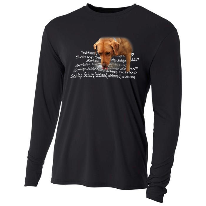 Schlop Dog Drinking Water Meme Cooling Performance Long Sleeve Crew