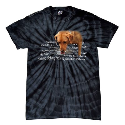 Schlop Dog Drinking Water Meme Tie-Dye T-Shirt