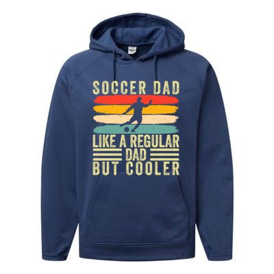 Soccer Dad Design Father Day Soccer Father Cute Gift Performance Fleece Hoodie