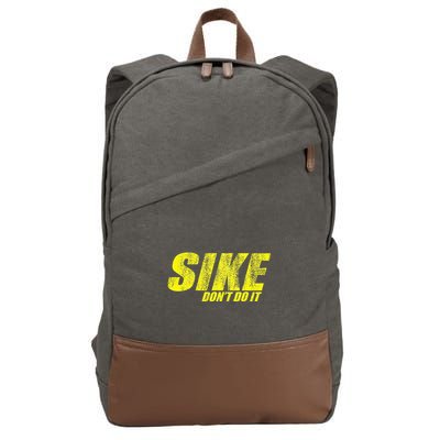 Sike Dont Do It Cotton Canvas Backpack