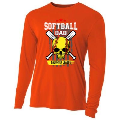 Softball Dad Daughter League Gift Cooling Performance Long Sleeve Crew